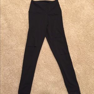 VS PINK Ultimate Leggings with ripped mesh detail